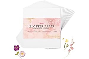 Aboofx 26 Sheets Blotting Paper for Flower Press, 9 x 9 inch Highly Absorbent and Reusable Blotter Papers for Flower Pressing, Flower Press Paper Sheets