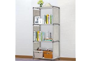SEPERCASA Scaffale stand guardaroba armadietto modulare a 3 Cubi portaoggetti Libreria Organizzatore per Studio Ufficio Soggiorno Modulabile (GRIGIO)
