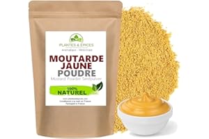 P&E Graines de Moutarde Jaune en Poudre 100% naturelles - Idéal Recette Moutarde Maison à l'Ancienne - Sachet Fraîcheur Hermétique Refermable (100g)