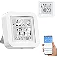NALACAL WiFi Temperature Humidity Monitor, Wireless Temperature Humidity Sensor with APP Alert, Digital Thermometer Hygrometer for Home Pet Garage Wine Cellar Greenhouse