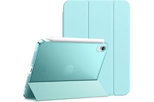 JETech Etui dla iPad mini (A17 Pro, Model 2024, 7. Generacji) / mini 6 (Model 2021, 6. Generacji), Smukła Stojak Twardy tył Pokrowiec z Funkcją Case Automatycznego Budzenia/Snu (Niebieski)