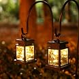 Lanterna solare, 2 confezioni di lanterne da esterno con 30 LED impermeabili, luci solari in vetro