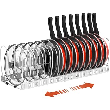 Set 4 Supporti Pieghevoli Per Coperchi Pentole E Cucchiai – Portautensili Da Cucina In PP Con Antigoccia - 2
