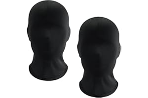 Jiamaohua 2Pcs Unisex Full Face Mask Elastic Halloween Faceless Mask Adult Breathable Full Head Cover Spandex Masks Morph Mask for Halloween Cosplay Party Costume Carnival Night Role Playing
