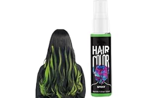 UJOOGBU Hair Colour Spray,Green Hair Spray Temporary,Temporary Hair Dye,Green Temporary Hair Colour Hair Spray,Coloured Hair Spray Wash Out Kids,Semi Permanent Hair Dye Spray,Instant Styling(Green)