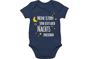 Shirtracer - Baby Body Junge Mädchen - Sprüche - Meine Eltern sind jetzt auch nachts erreichbar I