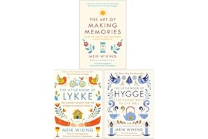 Set di 3 libri della collezione Meik Wiking (L'arte di creare ricordi, Il piccolo libro di Lykke, Il piccolo libro di Hygge)