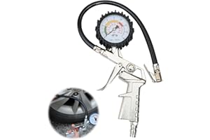 BNOYONERAS Manometro per Pneumatici, Manometro Digitale Pressione, Manometro Pressione Gomme Professionale, Gonfiatore per Pneumatici per Auto (con Display LCD), Adatto per Auto, Moto e Biciclette