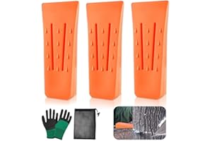 Aoreun Fällkeil, 3 Stück keile kunststoff 6 Zoll, spaltkeil für holz, ABS-Kunststoff Keile, schlagfest Fällheber Forstkeil, zum Baumschneiden Baumkeile Holzscheitkeile für Kettensäge - 15.5*14*5.2cm