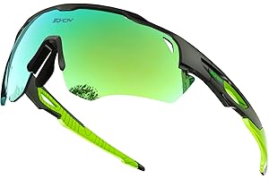 SCVCN Polarisées Lunette de vélo Sport Cyclisme Lentilles Haut Contraste HD 3 Verres Interchangeables Homme Femme VTT Conduite Peche Plein Air