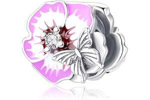 Symretie Geburtsstein Charms kompatibel mit europäischen Armbändern und Halskette für Frauen Mädchen