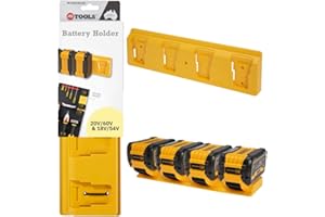 48 TOOLS Support mural pour batteries Dewalt Flexvolt, support de batterie | idéal pour atelier ou van | ordre dans votre atelier | Montage facile sur de nombreuses surfaces