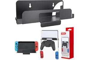 GZW-Shop Wandhalterung für NS Switch und NS Switch OLED, Wandhalterung mit Switch Controller Halter