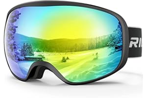 RIOROO Gafas de Esquí, Máscara Gafas Esqui Snowboard Nieve Espejo para Hombre Mujer Adultos Juventud Jóvenes OTG Compatible con Casco,Anti Niebla 100% Protección UV Gafas de Ventisca