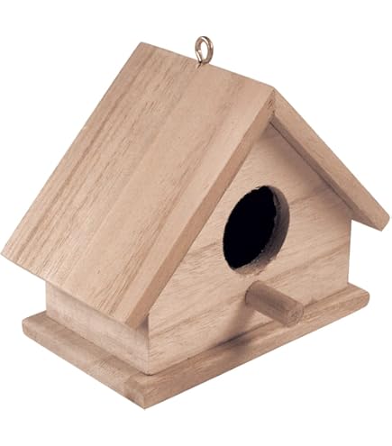 Casetta Per Uccelli In Legno FSC - Kit 7 Pezzi 11x10,5x17 Cm - Foto 4