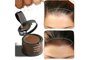 Maycheer Powder hair sahdow, Sombra de pelo, retoca raíces polvo, entradas y línea del cabello. Instantáneo unisex (Marrón)