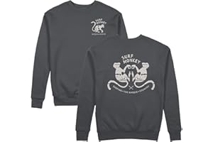 DRESSED IN MUSIC PLAY WITH ME Sweat-shirt classique à encolure dégagée avec imprimé Surf Monkey®