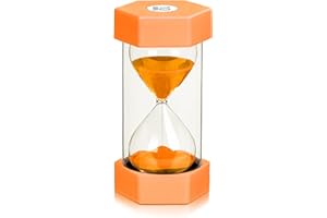 SALEEPENDENT 10 Minute Sand Timer for Kids, Glass Timer, Hexagonal Hourglass Timer, Game Props for Kitchen, Home, Orange
