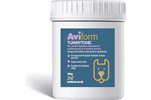 Aviform TUMMYTONIC New Formula Penta-biotic™ Digestive Supplement for Dogs - Triple-Action Canine Approved Probiotics and Postbiotics - Express Delivery (150g - 15 to 60 days supply)