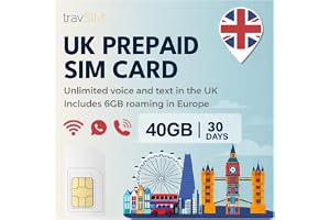 travSIM UK SIM Card | data + obegränsade samtal och texter