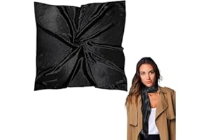 SHOES LANE Satin Silk Shiny Plain Solid Colours Large Square Plain Head Neck Scarf Wrap 90 X 90 cm Scarves Bandanas Women Shiny Large Soft Lightweight Sleeping Headscarf for Ladies Girls Hair Decor