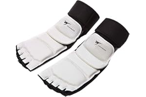FINGER TEN Taekwondo Feet Protector Men Women Kids Half Finger Leather for Boxing MMA Sparring Martial Arts, Ankle Brace Support Pad Guard Gear Mitts Professional fit Punch Bag Grappling Training Gym