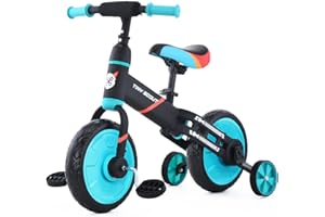 UBRAVOO ZavoFly Bicicleta de Equilibrio de para niños de 3, 4, 5 y 6 años, Bicicleta para Caminar para niños pequeños 4 en 1 con Ruedas y Pedales de Entrenamiento, fácil Montaje
