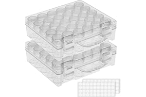 JIZIYRUO Diamond Painting Zubehör Boxen, Diamond Painting Aufbewahrungsbox, 30 Gitter Perlen Aufbewahrungbox für Perlen Steine Samen Strass 5D DIY Handwerk Als Geschenk (2 Stücke)