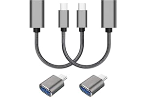 Kitbox Adaptador USB C a USB Cable OTG Tipo c a USB USB C Adaptador USBC a USB 3.0 Adaptador OTG para MacBook Air Mac Pro Samsung iPhone Pixel Nexus y más [4 Unidades]