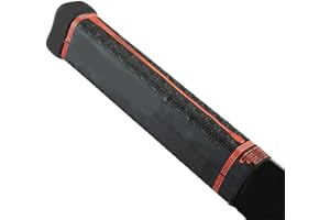 Buttendz Fusion Z Grip de Remplacement pour Bâton de Hockey - Design Réutilisable, Grip avec Petit Bouton, s'adapte à Toutes Les Tailles de Bâtons (Noir, Goutte Rouge)