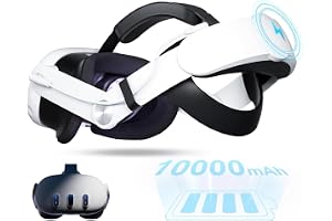 VR Battery Headset for Oculus/Meta Quest 3/3S Head Strap with 10000mAh Battery Pack, Rechargeable Elite Strap Extend 8H Playtime and Adjustable (Meta Quest 3/3S)