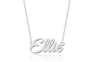 UMAGICBOX Exquisite Personalized Name Necklace|Choose from 14 Font Styles|Customizable 18K Gold Plated Stainless Steel & Sterling Silver Pendant|Unique Gift for Her