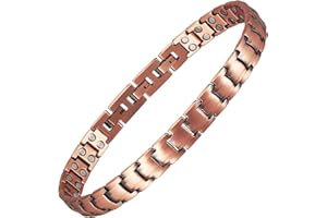 EnerCoppeX 3500 Gauss Magnetic Men's Anklet, 99.99% Pure Copper Magnetic Anklet - Double Row Magnetic 60 Magnets