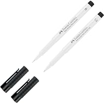 Faber-Castell Pitt Artist Pen C – Weißer Tuschestift, 2,5 Mm Mine, Wasserfest & Lichtbeständig