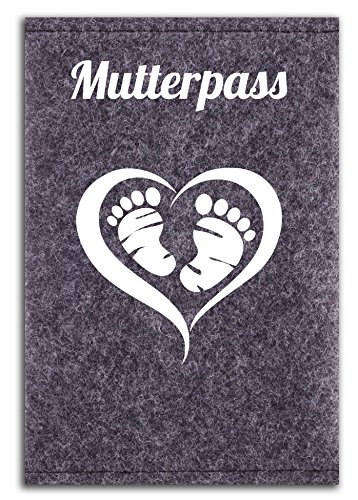 Minerva Luise - Mutterpass Hülle aus 100% Wollfilz für den deutschen Mutterpass - in Deutschland gefertigt