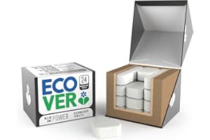Ecover Power Dishwasher Tablets, All-In-One Dishwasher Salt & Rinse Aid, Power Cleaning, Mandarin and Lemongrass Scent, Pack of 1, 24 Tablets