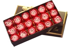 WEIYE 18PCS Soap Rose Flower - Flora Scented Soap Rose Flower - Plant Essential Oil Soap, Gift for Anniversary/Birthday/Wedding/Valentine’s Day/Mother’s Day Gift Box