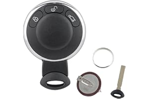 VAILIKEY 3 Buttons Mini Cooper Key Fob with VL2020 Battery Mini Car Key Mini R56 R57 R60 Countryman Key Shell with Uncut Blade