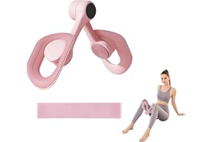 YELKOEYN Beckenboden Trainingsgerät für Frauen - Anti-Rutsch & 360° Rotation Beckenboden Übungsgerät, Oberschenkeltrainer Set mit Widerstandsgummi, Beckenbodentrainer, Sportgeräte Zuhause für Beinstärkung