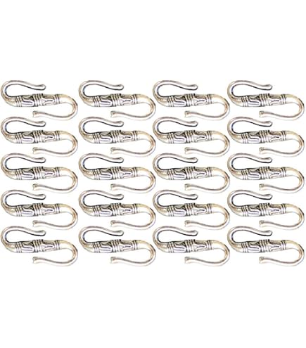 Beebeecraft S-Hakenverschlüsse Aus Sterlingsilber – 10 Stück 19 Mm Mit 20 Biegeringen Für Schmuck DIY