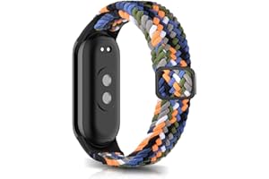 Niboow Pleciony pasek dla Xiaomi Smart Band 8 (Xiaomi Mi Band 8), mężczyźni kobiety regulowany sportowy elastyczny pasek do Xiaomi Smart Band 8 (Xiaomi Mi Band 8)- Kolor Denim