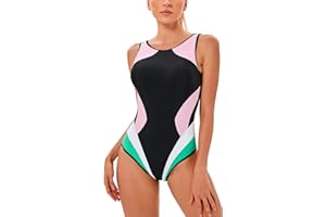SEAUR Damen Badeanzug Sport Bademode Racerback Swimsuit Sommer Schwimmen Trainning Strand Pool S M L XL XXL 3XL