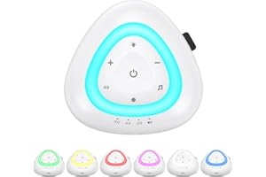 OQIMAX White Noise Machine, Portable Sleep Aid Sound Machine with 18 Sounds, 7 Night Light & Breathing Light, 3 Timer Option, Memory Function, Type-C Rechargeable for Aid Meditation, Travel, Office