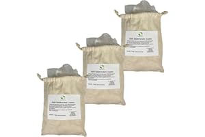 ‎SUDOREWELL SudoreWell® Halit Salzbrocken Ursalz Kristallsalz aus dem Vorgebirge des Himalaya - 3 x 1,0 kg im Baumwoll-Beutel