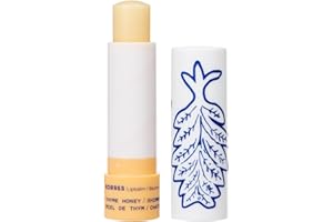 KORRES Thyme Honey balsamo nutriente per le labbra, scintillante, cura delle labbra con olio di iperico, dermatologicamente testato e vegano, 4,5 g