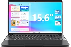 SGIN 15 Pollici PC Portatile Windows 11 Home, 8GB RAM 256GB SSD ROM PC portatile (TF 512 GB), Celeron Quad-core (fino a 2,8 GHz), HD IPS, USB 3.0, WiFi Dual Bande, Bluetooth 4.2