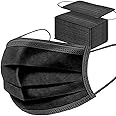 50pk- Disposable 3-Layer Face Masks, High Filterability Black