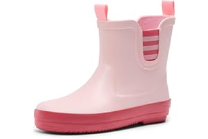 DREAM PAIRS Wellies for Kids Boys Girls Wellington Boots Waterproof Non-Slip Rain Boots for Kids Unisex Short Wellington Boots Toddler/Little Kid/Big Kid