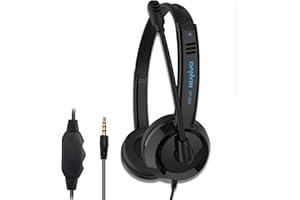 BSWL USB Headset With Microphone for Laptop PC,Audio Controls Headphones With Microphone USB Headsets With Microphone 3.5mm Jack Laptop Headset With Microphone Noise Cancelling for Call Center Office