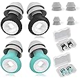 Azonee Hidden Noise Cancelling Earplugs - 2 Pairs for Hearing Protection, Sleeping, Concerts, Snoring, Travelling, Studying, Working - Reusable Silicone